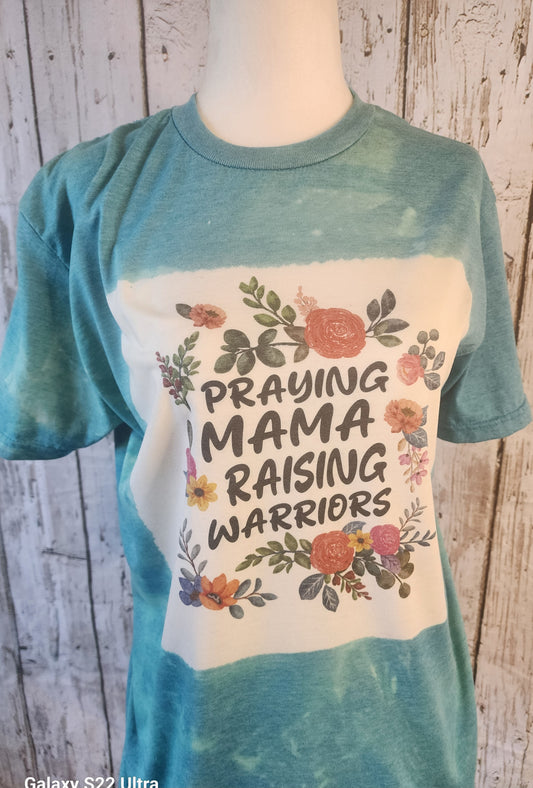 Praying Mama Raising Warriors Vintage Style Tee