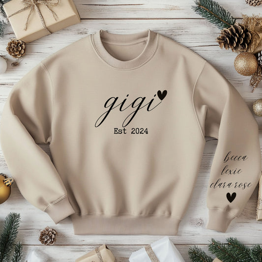 100% Personalized Sweatshirt with Children's names