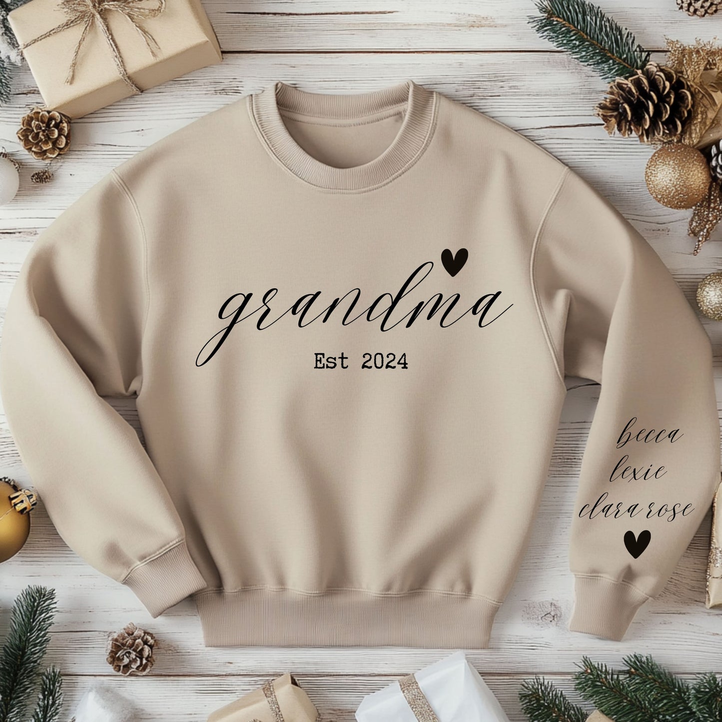 100% Personalized Sweatshirt with Children's names