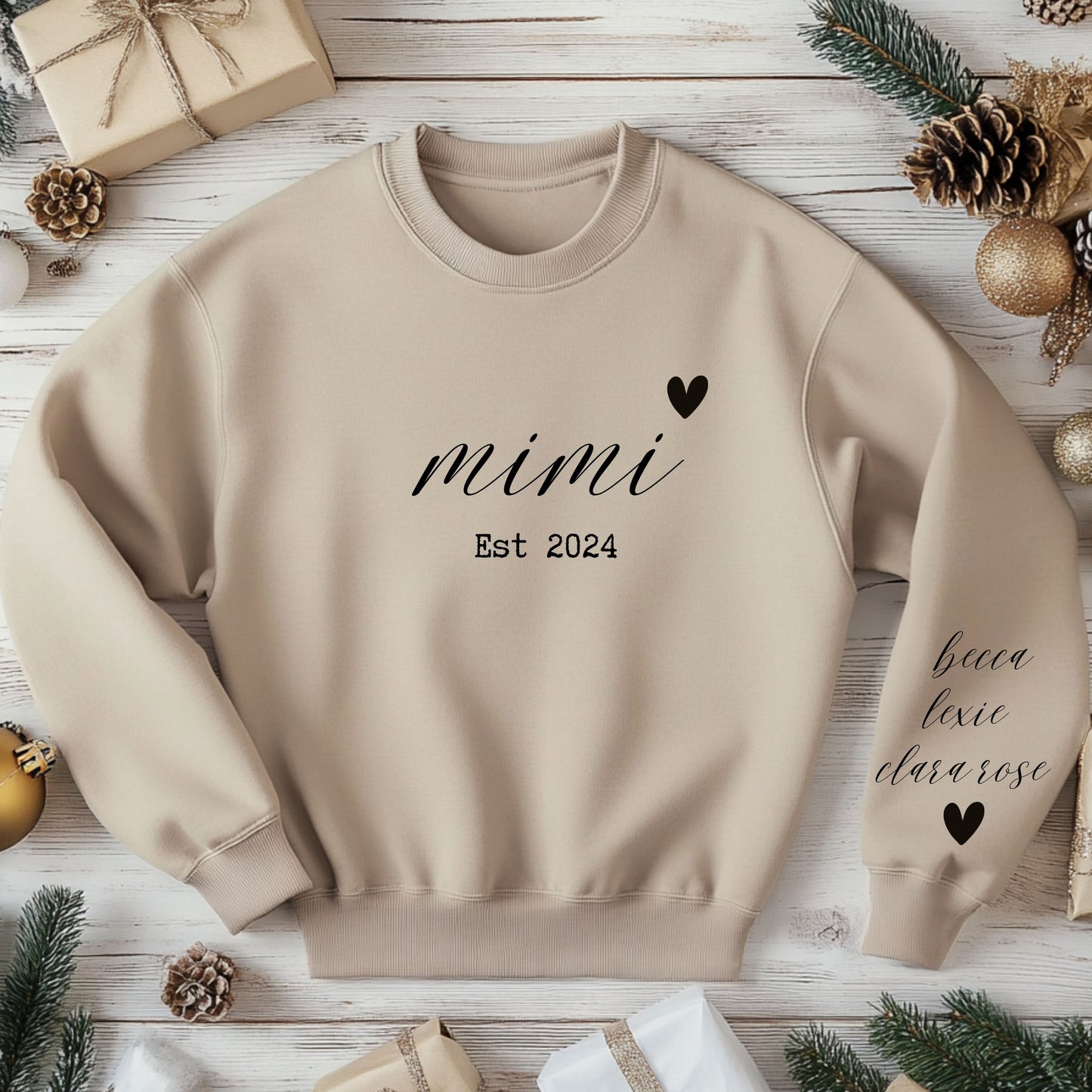 100% Personalized Sweatshirt with Children's names